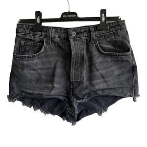CARMAR High Waisted Cut Off Denim Shorts Faded Black 29
